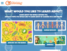 Tablet Screenshot of kidsbiology.com